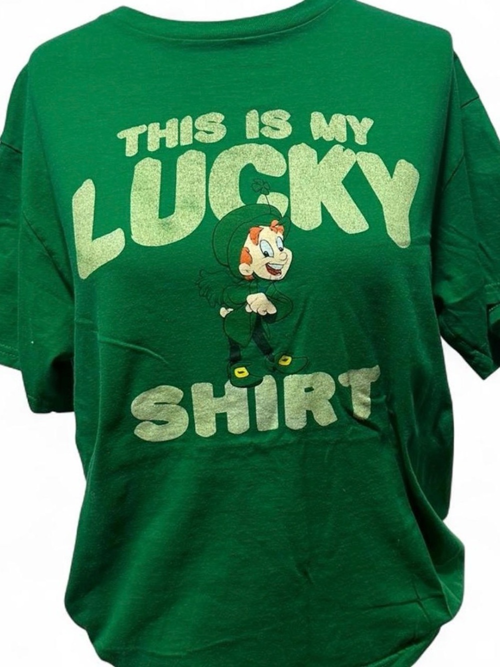 Savvy Green 'This Is My Lucky Shirt' Graphic Tee
